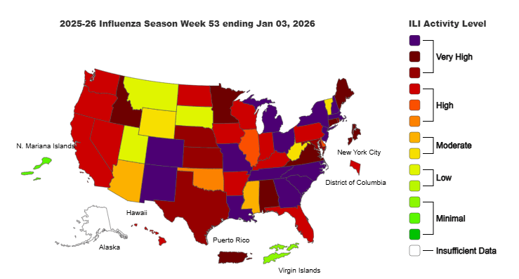 What To Do About This Year S Flu UNM HSC Newsroom CDC Flu Map 